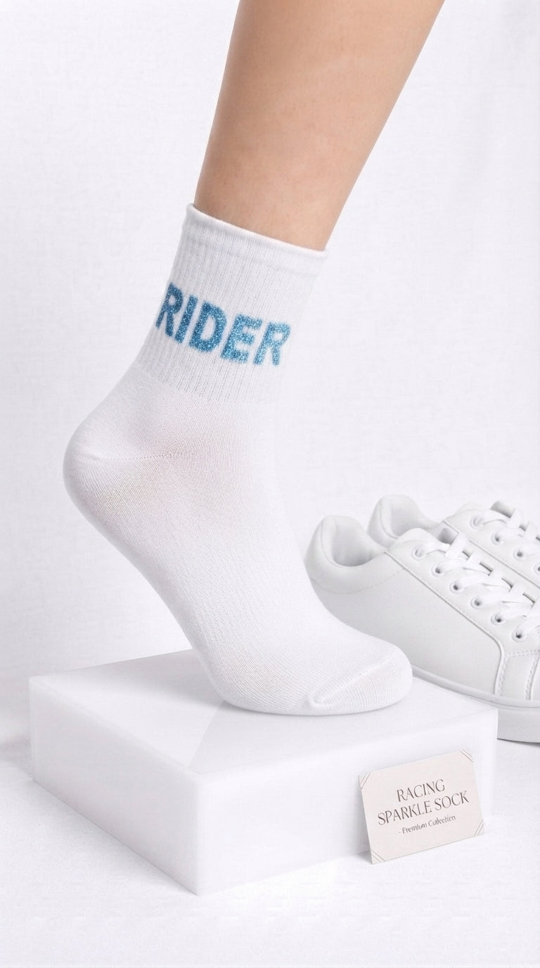 Rider Crystal White Çorap