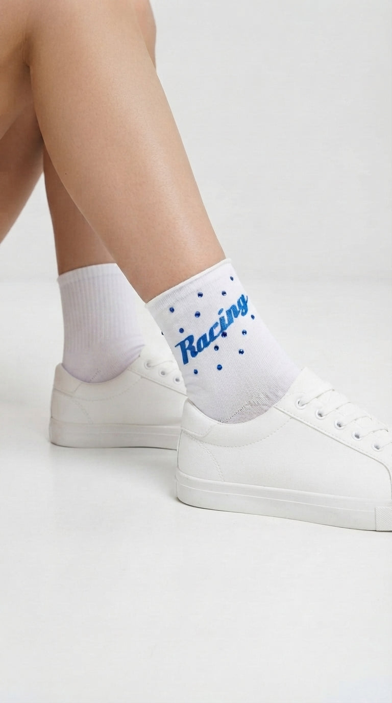 Biker Crew White Sock / Rider Bilek Çorap
