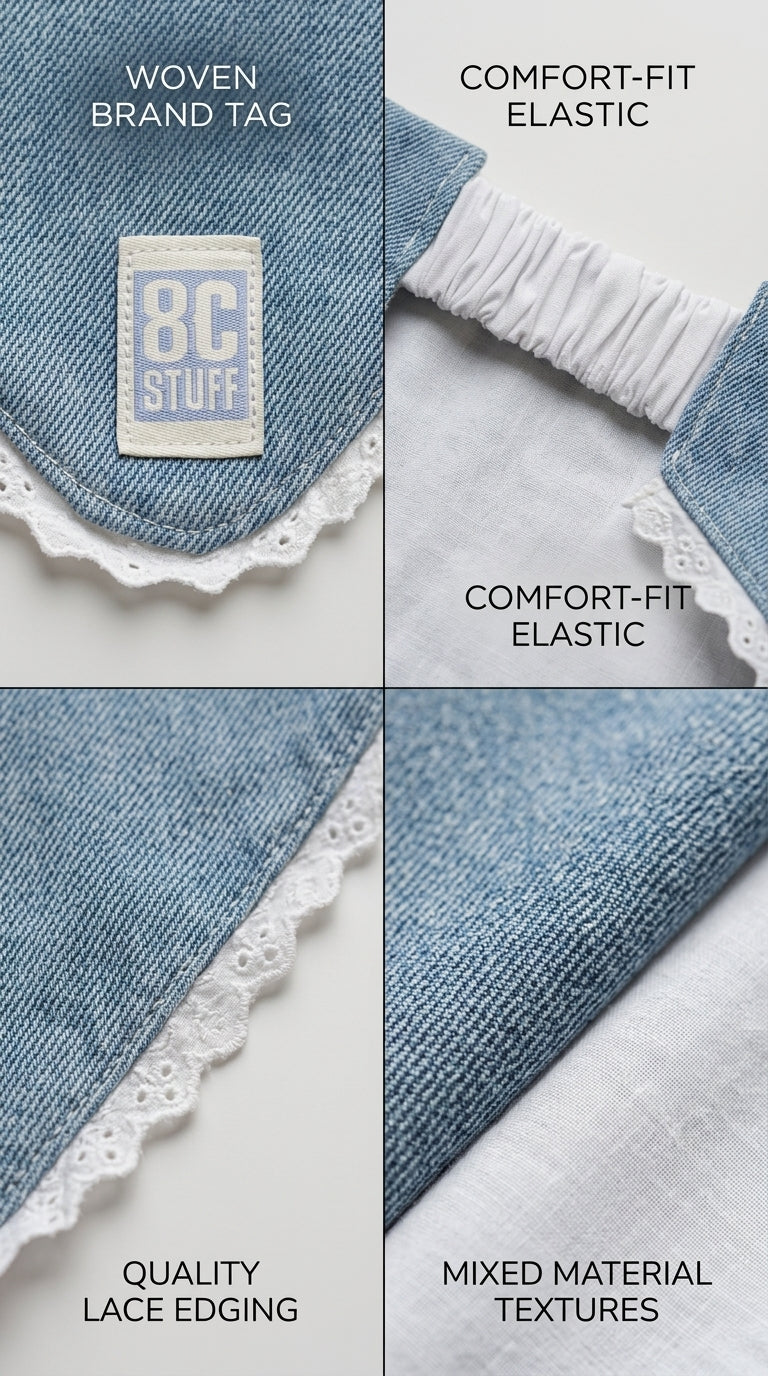 Denim Lace Bandana
