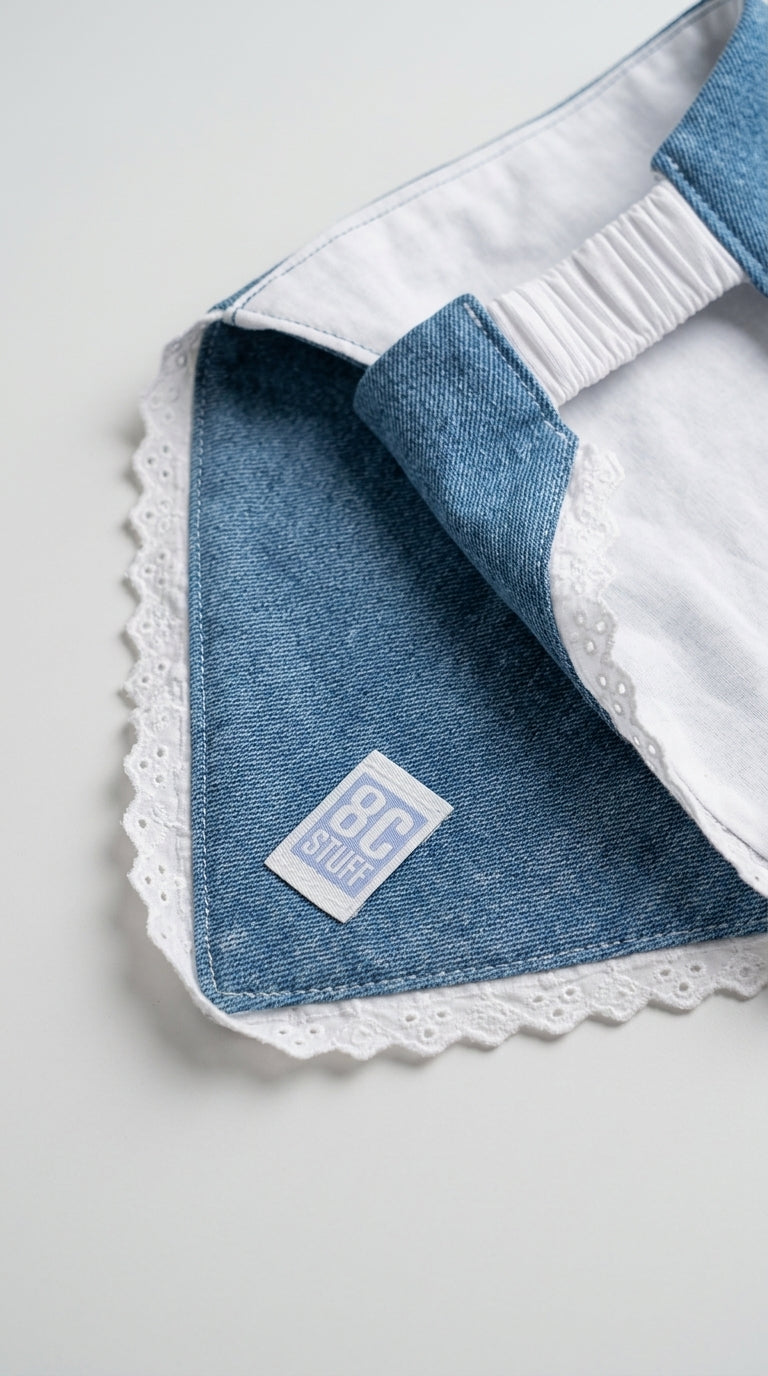 Denim Lace Bandana