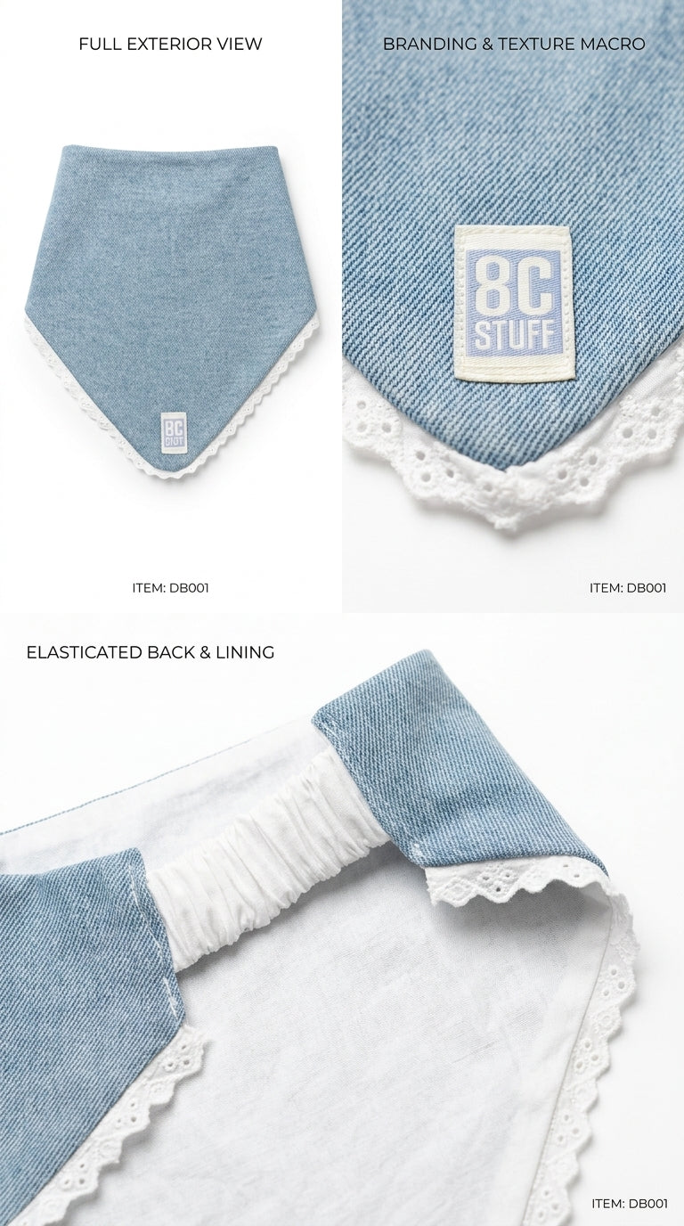 Denim Lace Bandana